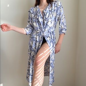 vintage 80s artsy retro pattern dress